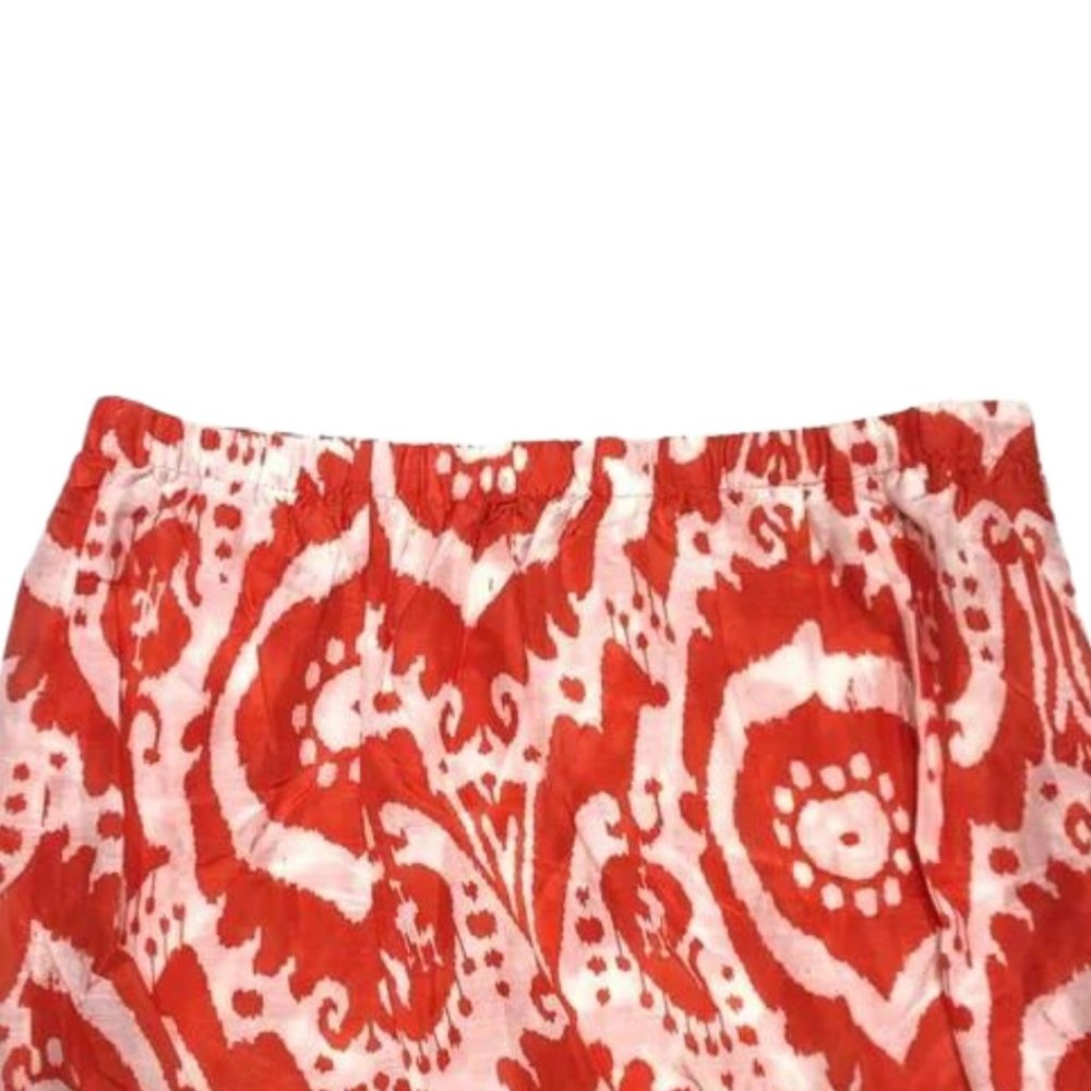 J. Crew Orange and White Patterned Skirt - Picture 3 of 9